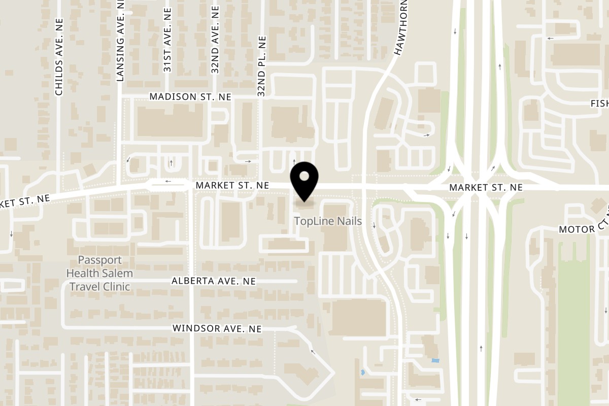 Map showing the location of Sassy Onion Market Street on 3310 Market St NE in Salem